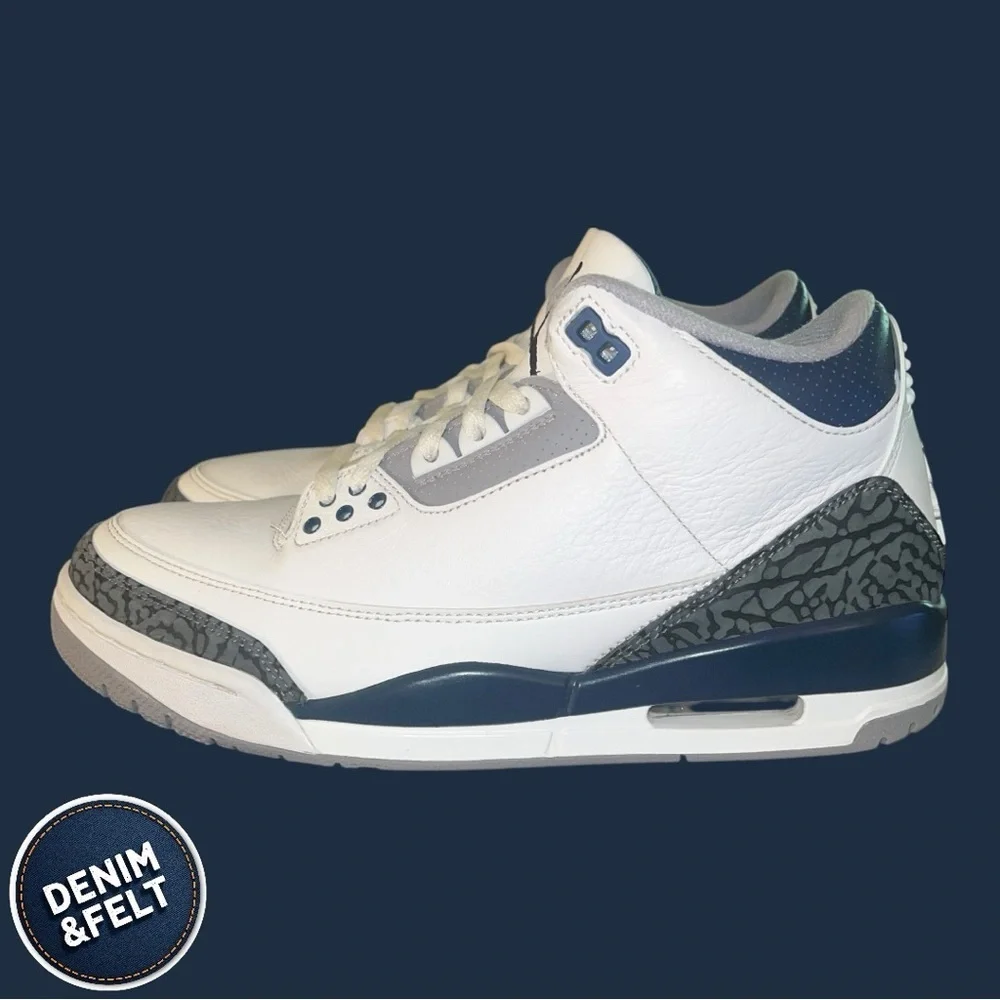 Air Jordan‎ 3 Retro 'Midnight Navy' Athletic Shoes | EUC!! 👟🔥